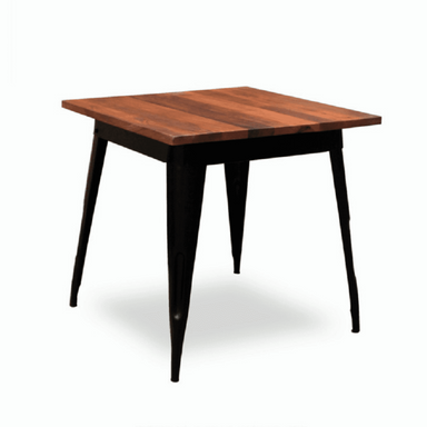 Tolix Dining Table - Walnut / Wood and MS / L:76 x D:76 x H:74 in cm - Indoor Furniture