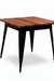 Tolix Dining Table - Walnut / Wood and MS / L:76 x D:76 x H:74 in cm - Indoor Furniture