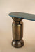 Totem Console Table - L 40’’x W 13’’ x H 28’’ / Material: Mild Steel, Antique Brush Brass plating, Udaipur Green Marble