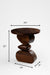 Totem Side Table - Walnut / Mango wood / Dia: 20’’ H: 22’’ - Indoor Furniture