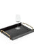 Tread Tray - Large - Brown / Stainless steel and wood - Decor