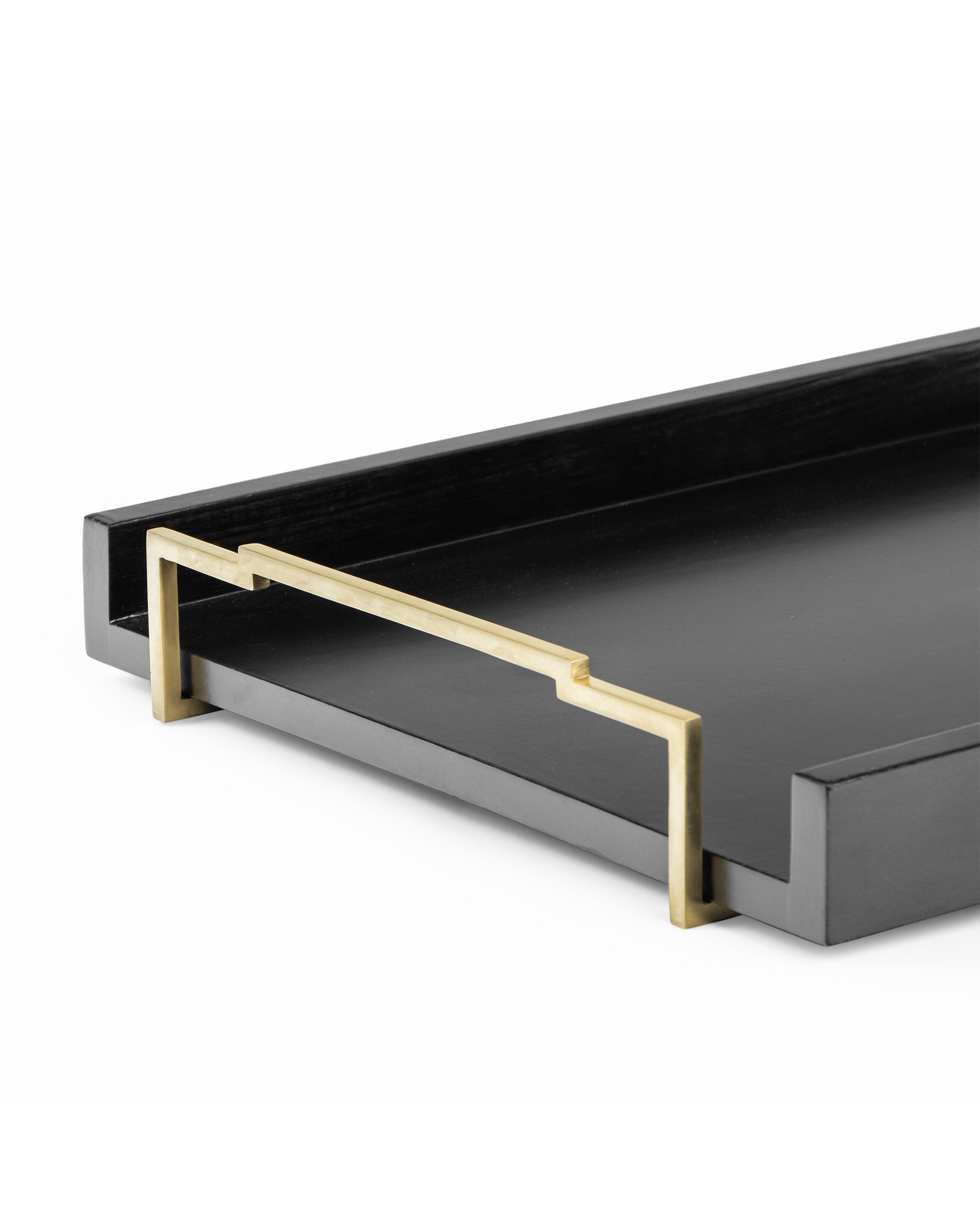 Tread Tray - Large - Brown / Stainless steel and wood - Decor