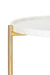 Tri Metal Table - Brass Gold - White / Stainless steel and marble - Indoor Furniture