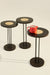 Trio Brass - Set of 3 - Black / Accacia wood, brass, metal / Large: 36L X 36W X 52H and Medium: 36L X 36W X 50H