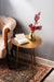 Tripod Antique Finish Table - L18.6 x B18.6 x H22.2 (In Inches) / Golden / Cast Alumunium - Indoor Furniture