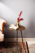 Tripod Antique Finish Table - L18.6 x B18.6 x H22.2 (In Inches) / Golden / Cast Alumunium - Indoor Furniture