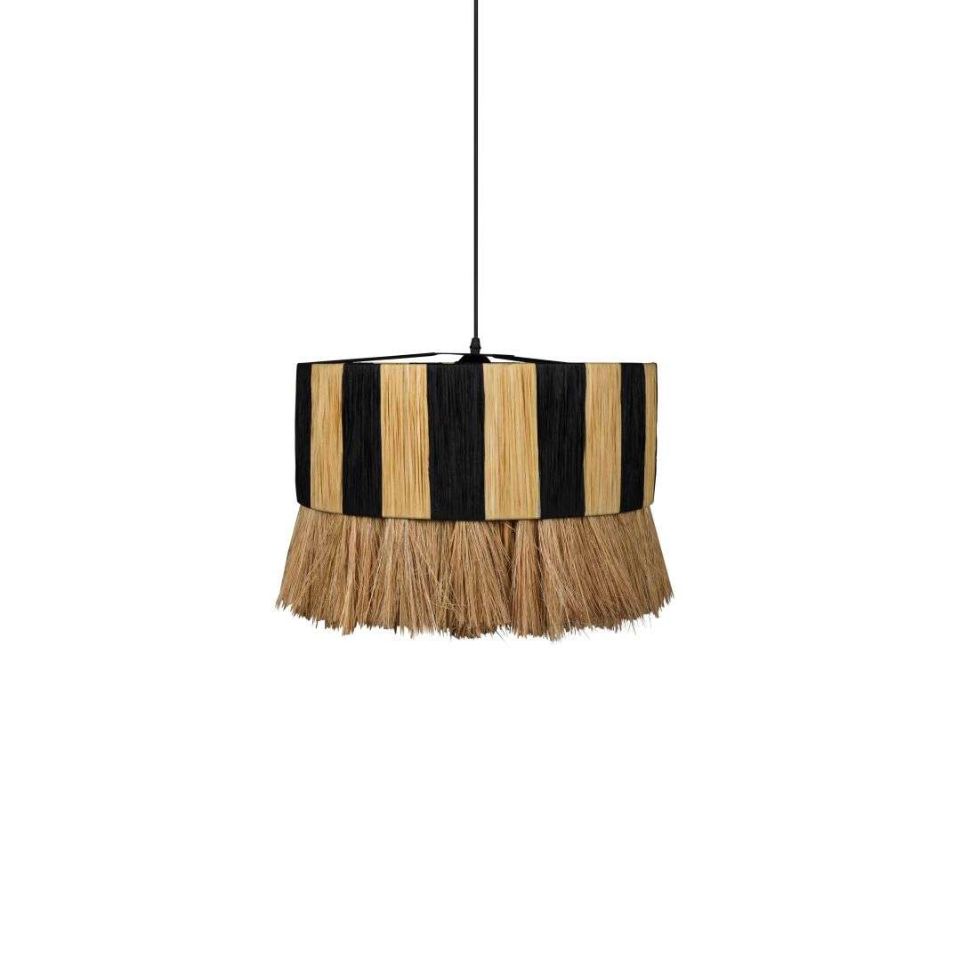 Tuli Rafia Pendant Lamp - Natural / Rafia and iron / D: 18’’ H: 15’’ - Lighting