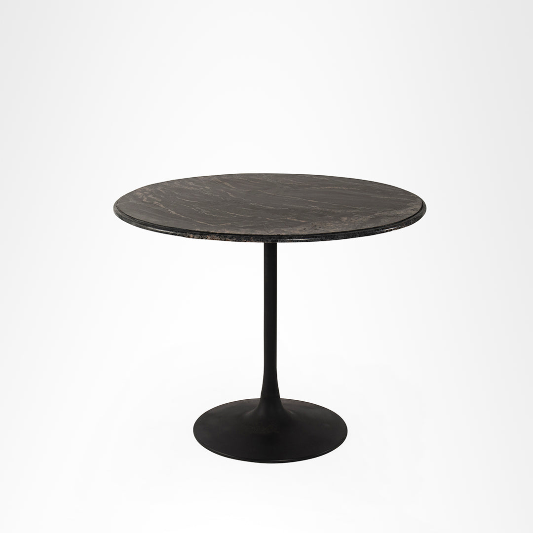 Tulip Cast Iron Table - Black & Black / Dia: 30’’ x H: 30’’ - Outdoor Furniture