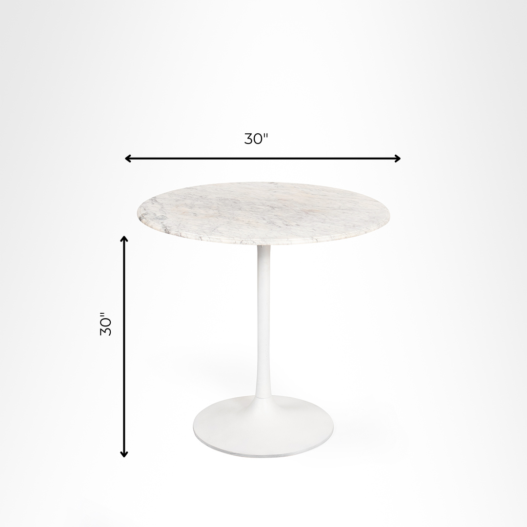 Tulip Cast Iron And Marble Table