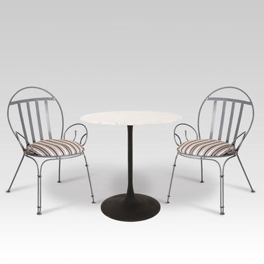 Tulip Cast Iron Table With Faro Chairs