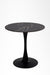 Tulip Metal Table - Dia: 30’’ H: 30’’ / Black and Black Marble / Mild Steel and Composite Cellulose Boards - Outdoor