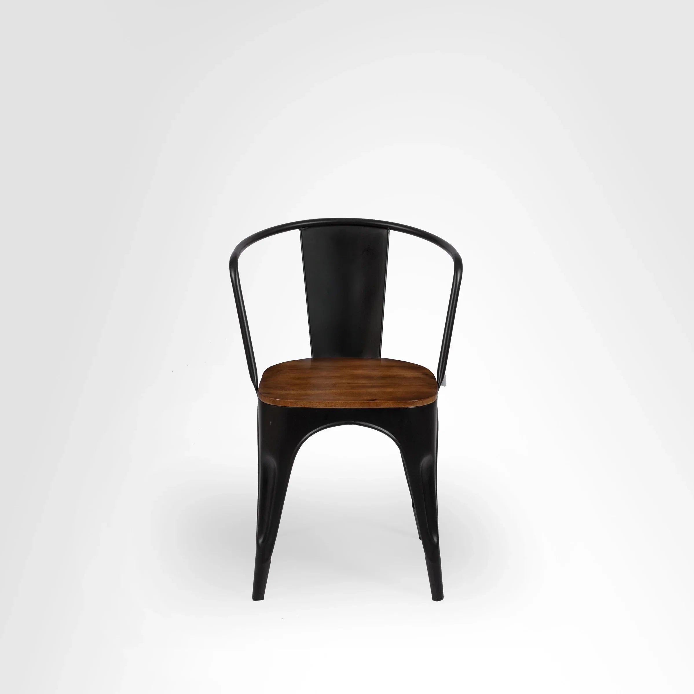 Tulip Metal Table with Tolix Chairs with Arms - Furniture