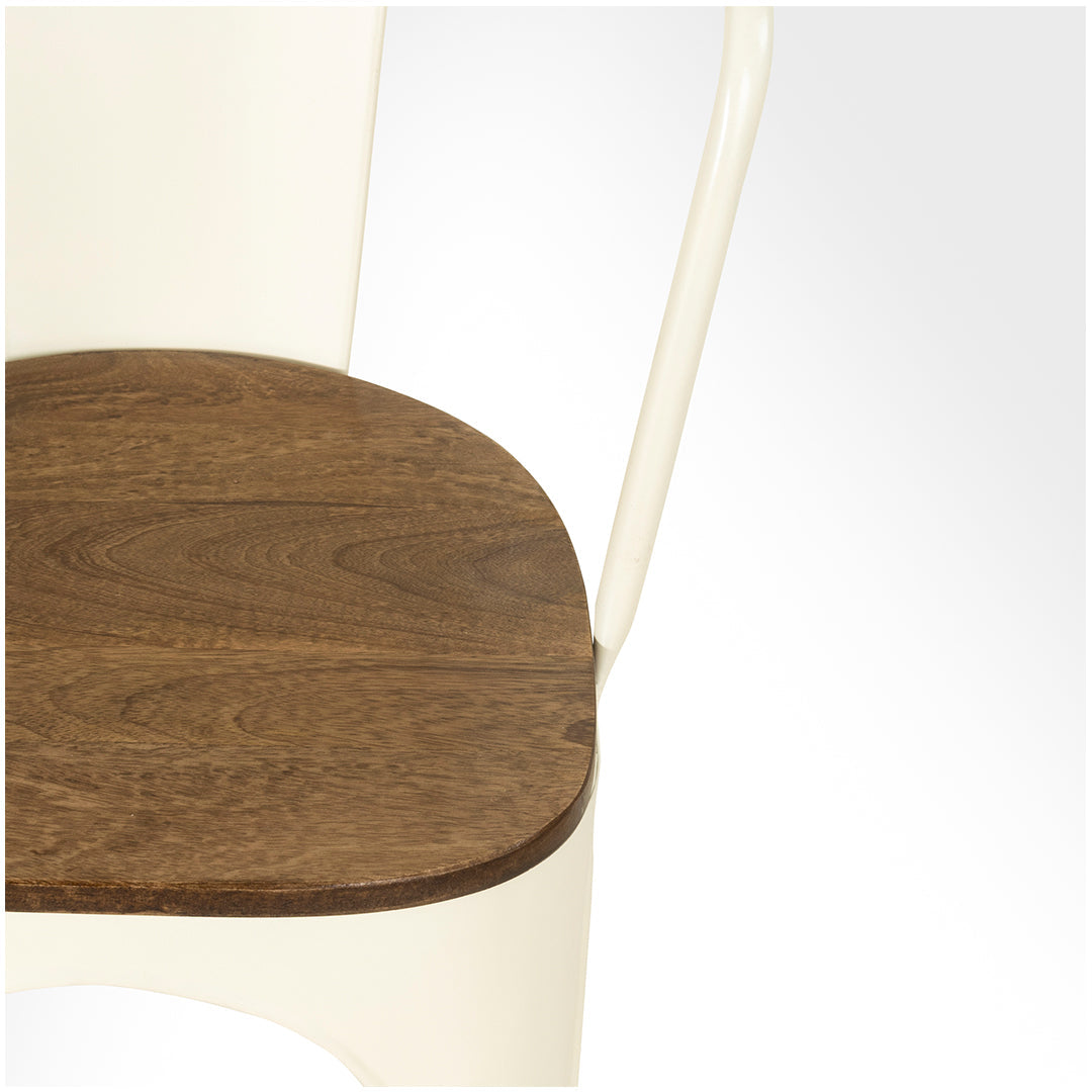 Tulip Metal Table with Tolix Chairs with Arms - Outdoor Furniture