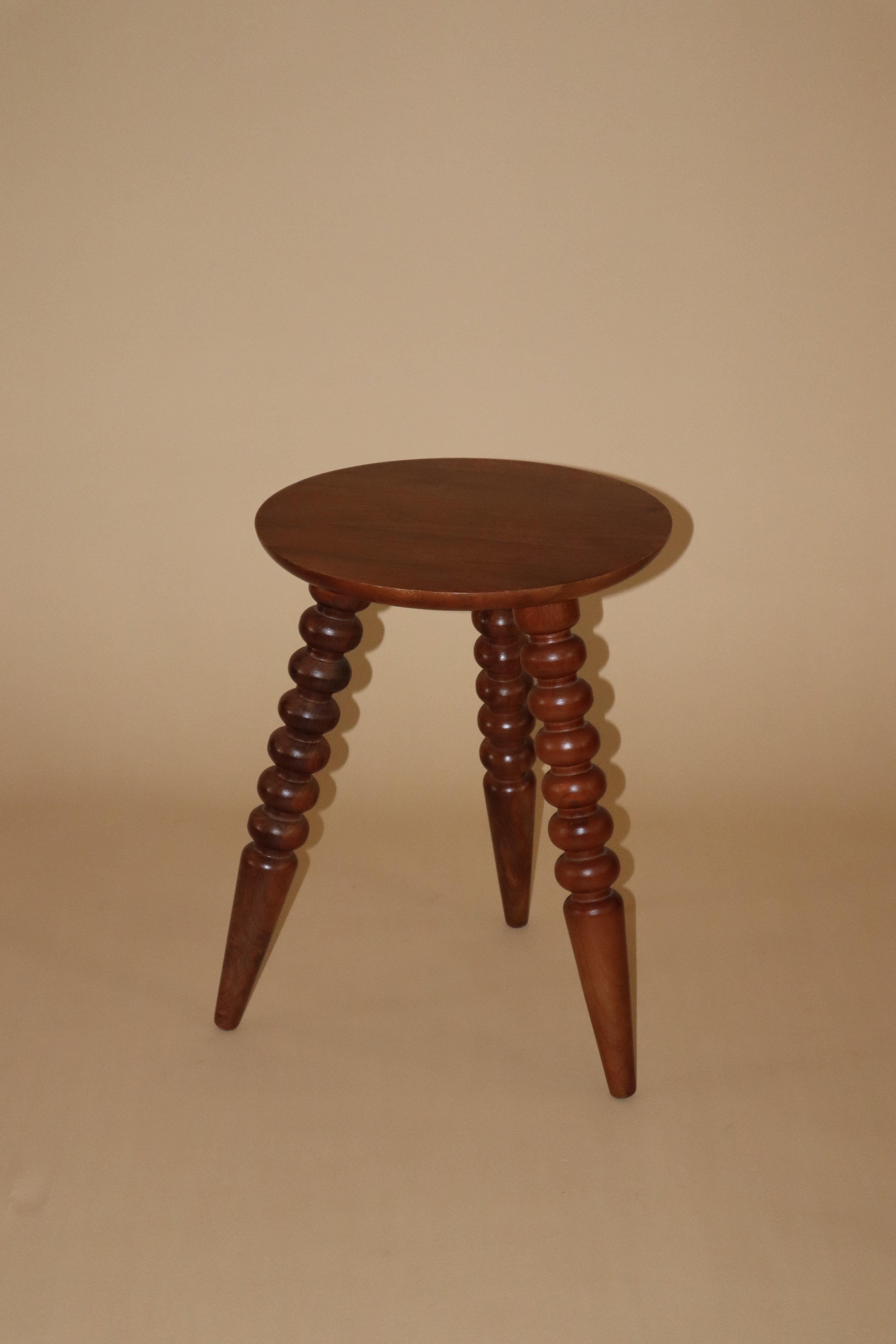 Tumble Side Table - Dia 15’’ x H 19’’ / Teak Wood - Side Table