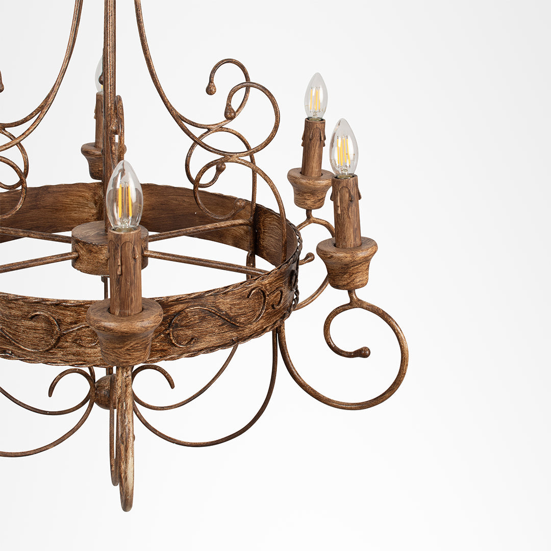 Tuscany Chandelier - Bronze / Iron / 32’’Wx 32’’H - Lighting