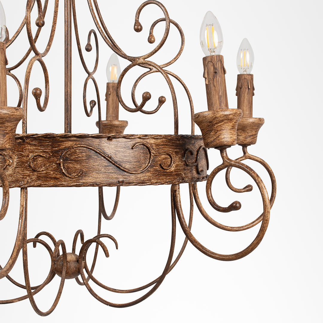Tuscany Chandelier - Bronze / Iron / 32’’Wx 32’’H - Lighting