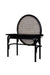 Twilight Cane Study Table - Black / Teak wood, teak plywood and cane / L: 41’’ W: 18’’; Table Top Height: 30’’; Back