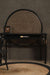 Twilight Cane Study Table - Black / Teak wood, teak plywood and cane / L: 41’’ W: 18’’; Table Top Height: 30’’; Back