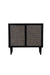 Twilight Storage Cabinet - Black / Frame: Plywood; Legs: Teak wood; Shutters: Teakwood and glass lined / L: 38’’ W: