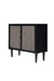 Twilight Storage Cabinet - Black / Frame: Plywood; Legs: Teak wood; Shutters: Teakwood and glass lined / L: 38’’ W: