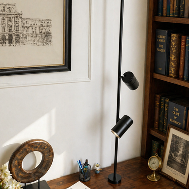 Twin Focus Study Light - Black / 6 inches, Width - 15 inches, Height: 55 inches / MS - Lighting