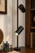 Twin Focus Study Light - Black / 6 inches, Width - 15 inches, Height: 55 inches / MS - Lighting