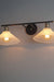 twin glass wall sconce