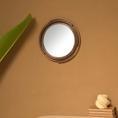 Twist Wall Mirror - L:17 x W:1 x H:17 In inches / Metal and Mirror - Décor