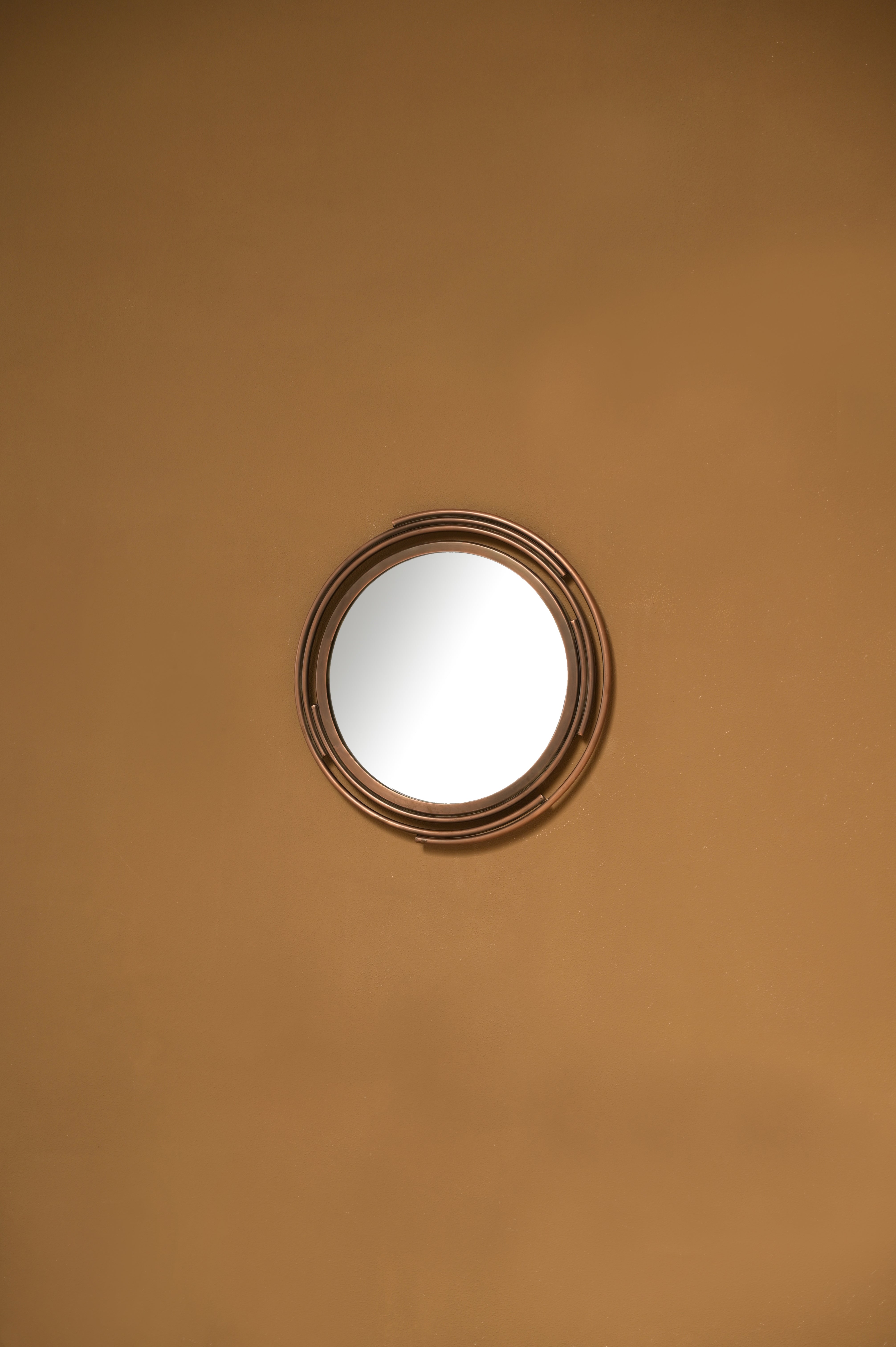Twist Wall Mirror - L:17 x W:1 x H:17 In inches / Metal and Mirror - Décor