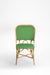 U Popsicle Cane Chair - W: 17’’ D: 18’’ H: 38’’ SH: 19’’ / Green and Brown / Cane Frame and PVC Weaving - Outdoor
