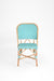 U Popsicle Cane Chair - W: 17’’ D: 18’’ H: 38’’ SH: 19’’ / Light Blue and White / Cane Frame and PVC Weaving - Outdoor