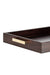 Ublong Tray - Brown / Stainless steel and wood - Decor