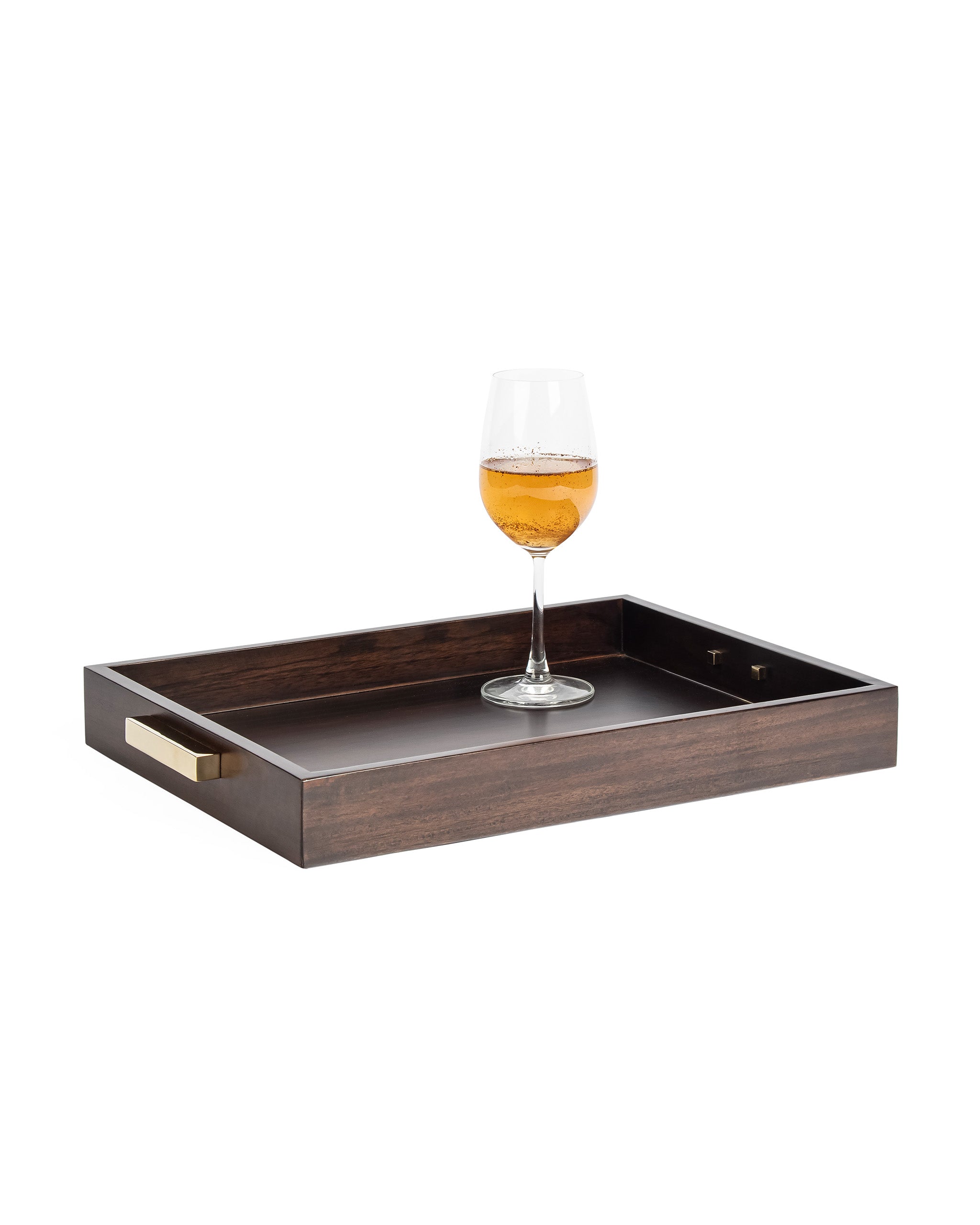 Ublong Tray - Brown / Stainless steel and wood - Decor