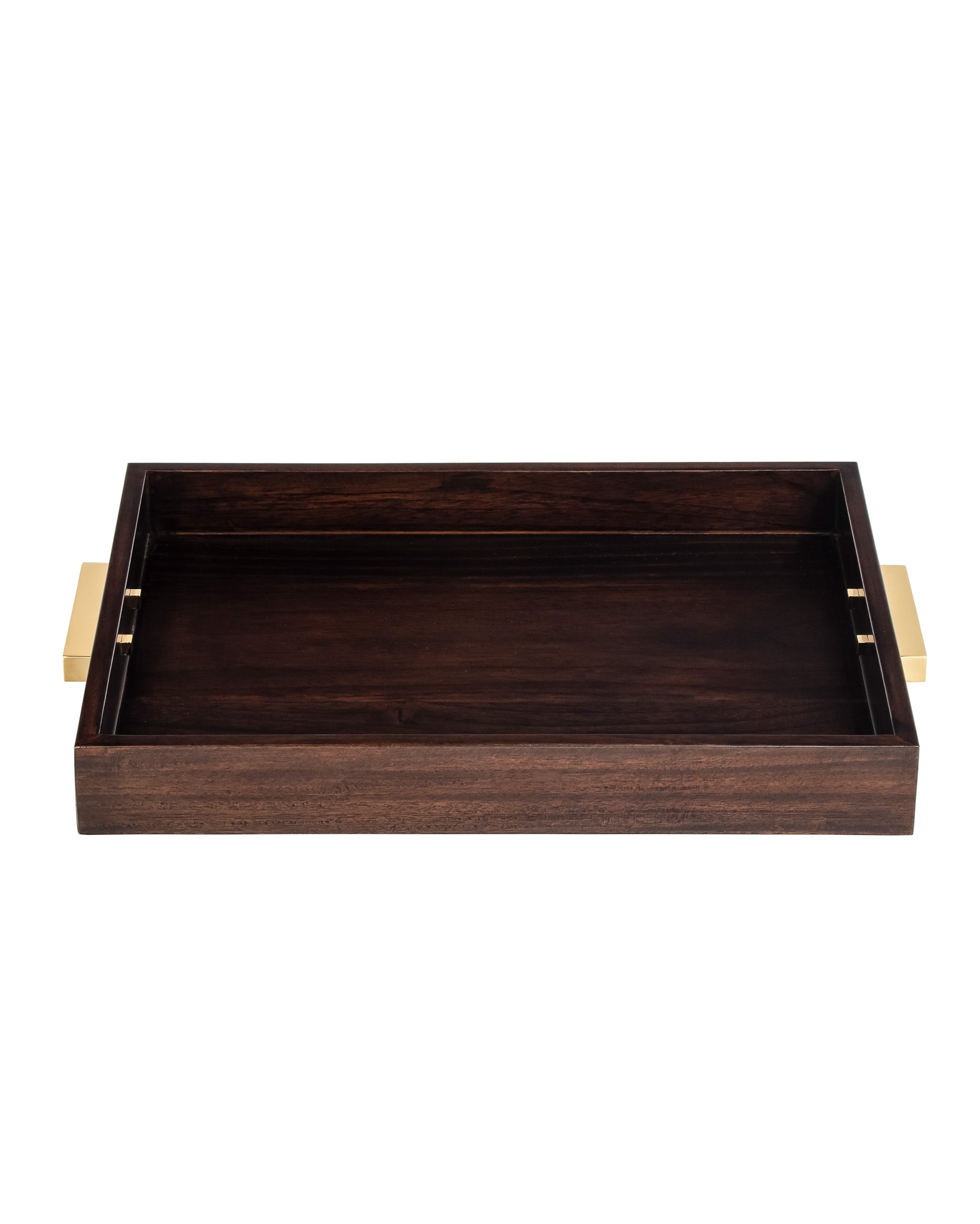 Ublong Tray - Brown / Stainless steel and wood - Decor