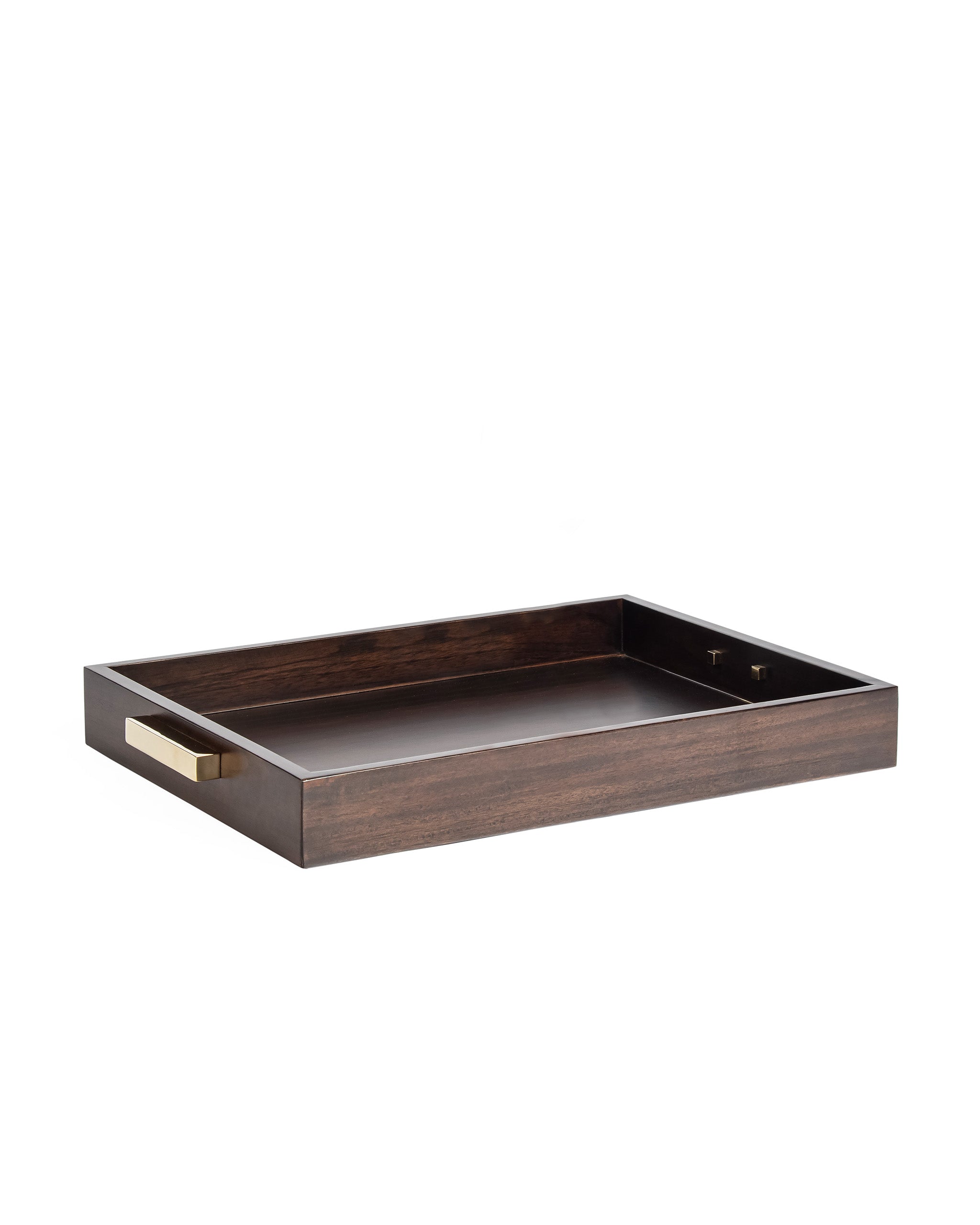 Ublong Tray - Brown / Stainless steel and wood - Decor