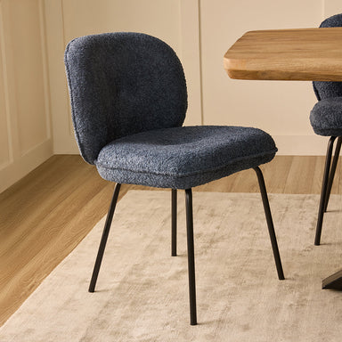 Umea Dining Chair - Mild Steel and Upholstery / CM: - L:- 52 x W:- 60 x H:- 82 - Indoor Furniture