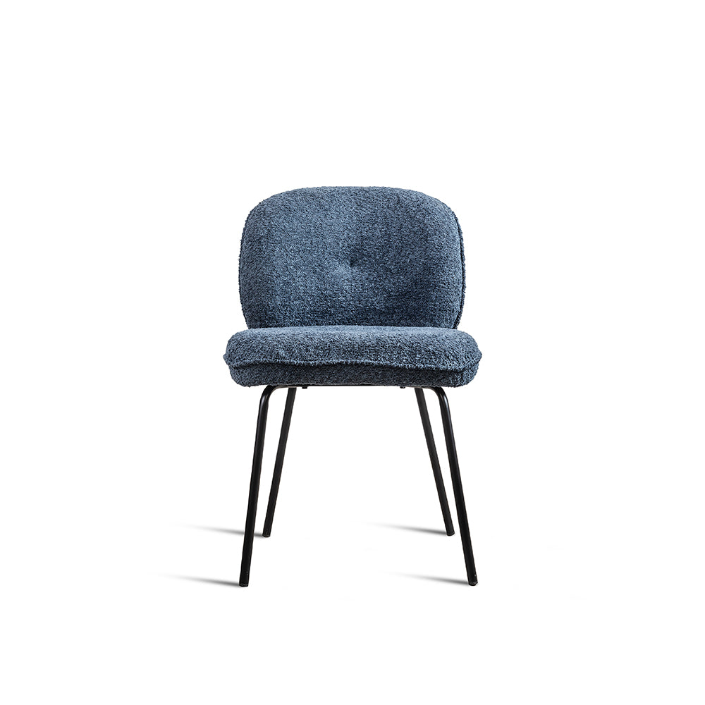 Umea Dining Chair - Mild Steel and Upholstery / CM: - L:- 52 x W:- 60 x H:- 82 - Indoor Furniture