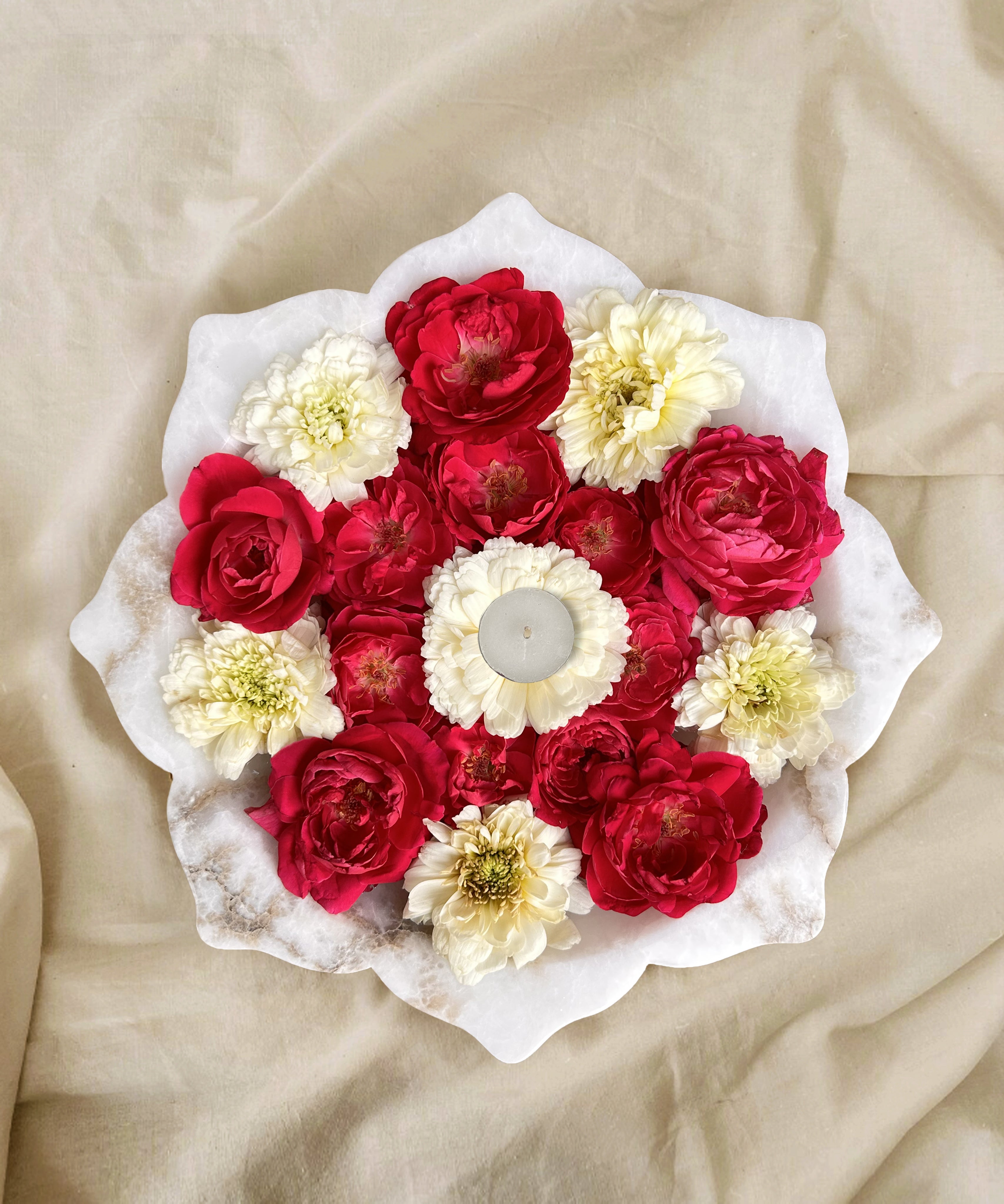 Urli - Small (Dia:250mm, H: 45mm) / Alabaster - Decor