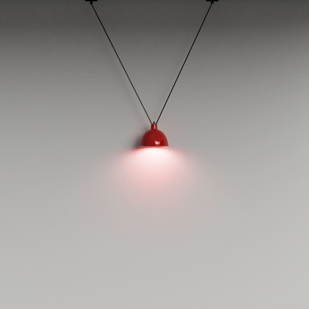 V Cluster Lampshade Pendant Light In Red