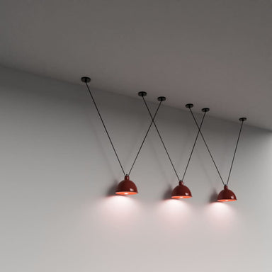 V Cluster Lampshade Pendant Light In Red