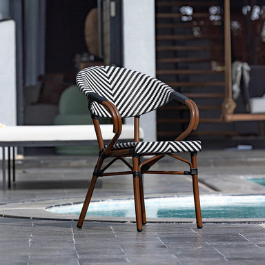 V Popsicle Aluminium Chair With Armrest - Outdoor Furniture