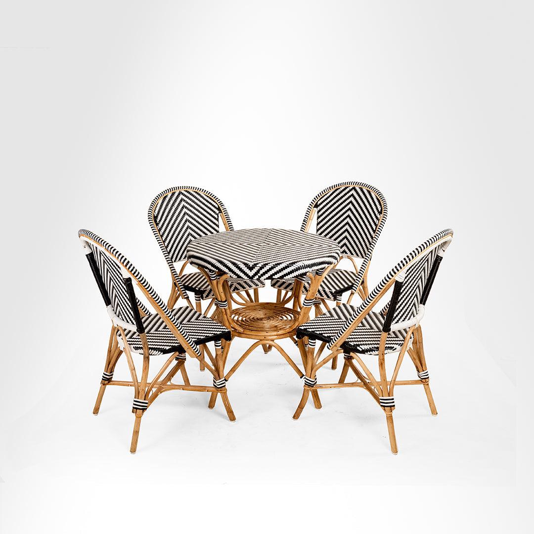 V Popsicle Cane Table And Chairs Set