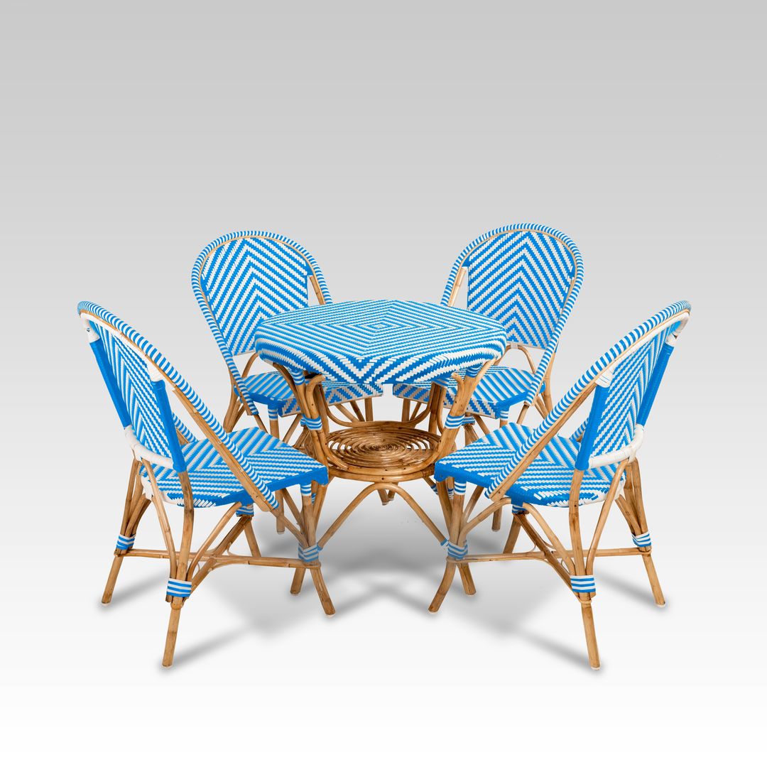 V Popsicle Cane Table And Chairs Set