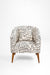Valencia Lounge Chair - W: 27’’ D: 27’’ H: 31’’ SH: 16’’ / Black & White / Fabric And Solid Beech Wood Legs - Indoor