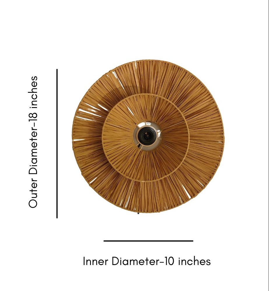 Vanya Natural Raffia Wall Lamp - TesuWall Light
