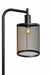 Velar Mesh Floor Lamp - Black / 13 inches, Width - 9 inches, Height: 60 inches / Mild Steel - Lighting