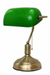 Verde Banker’s Desk Lamp - Green / Brass / 16 inch - Lighting