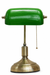 Verde Banker’s Desk Lamp - Green / Brass / 16 inch - Lighting
