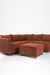 Vero Sectional Sofa - W: 84 ’ D: 109’’ H: 33’’ SH: 17’’ / Brown / Acacia Wood & Upholstered Fabric - Indoor Furniture