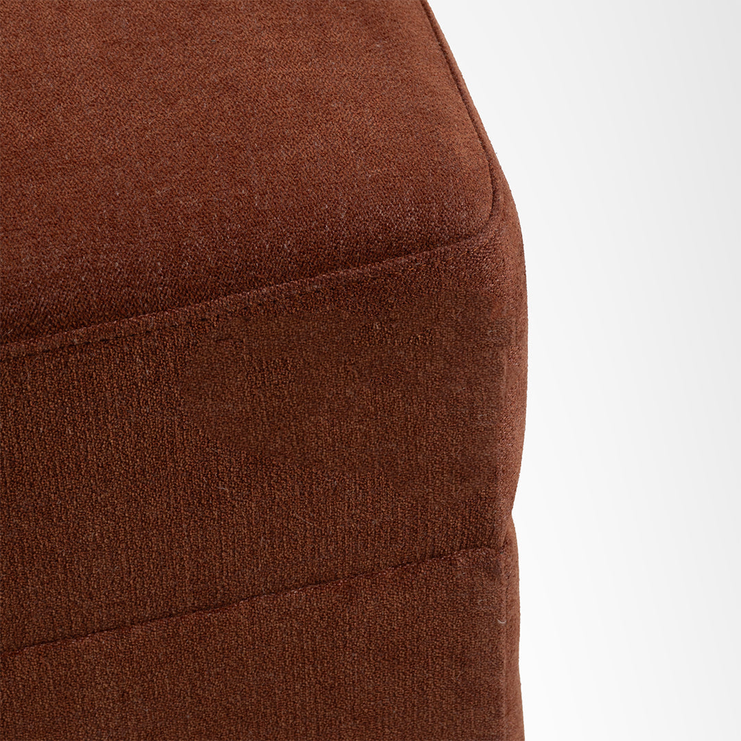 Vero Sectional Sofa - W: 84 ’ D: 109’’ H: 33’’ SH: 17’’ / Brown / Acacia Wood & Upholstered Fabric - Indoor Furniture